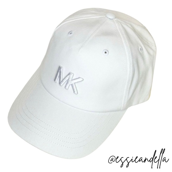 Michael Kors Accessories - Michael Kors White Cotton Baseball Hat